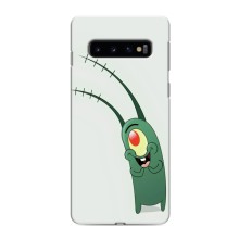 Чехол с картинкой "Одноглазый Планктон" на Samsung Galaxy S10e (Милый Планктон)