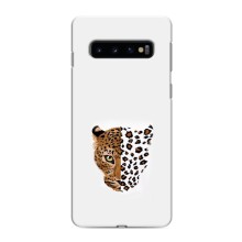 Чохол з леопардовим принтом на Samsung Galaxy S10e (Леопард на білому)