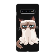 Чехол с принтом для Samsung Galaxy S10e (AlphaPrint) Модные коты – Грустный кот