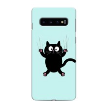 Чехол с принтом для Samsung Galaxy S10e (AlphaPrint) Модные коты – Падающий кот