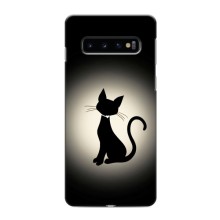 Чехол с принтом для Samsung Galaxy S10e (AlphaPrint) Модные коты – Силуэт котика