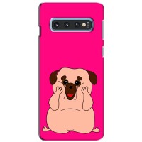 Чехол (ТПУ) Милые собачки для Samsung Galaxy S10e – Веселый Мопсик