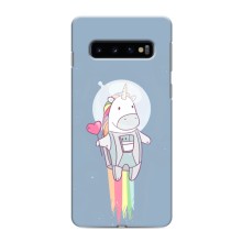 Чехол Unicorn на Samsung Galaxy S10e (Единорог космонавт)