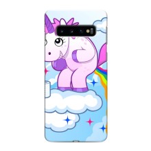 Чехол Unicorn на Samsung Galaxy S10e (Радуга единорожка)