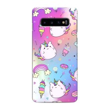 Чехол Unicorn на Samsung Galaxy S10e (Радуга и Единорог)