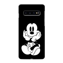 Эксклюзивный чехол для Samsung Galaxy S10e (AlphaPrint - Мультяшные) – Микки на черном