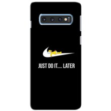 Силиконовый Чехол на Samsung Galaxy S10e с картинкой Nike – Later