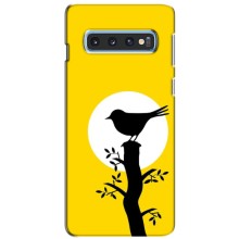 Силиконовый чехол с птичкой на Samsung Galaxy S10e