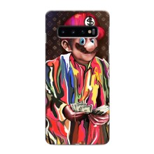 Брендновые Чехлы для Samsung Galaxy s10 Plus - (PREMIUMPrint) (Mario LV)