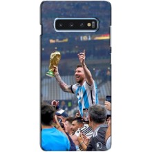 Чехлы Лео Месси Аргентина для Samsung s10 Plus (Месси король)