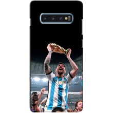 Чехлы Лео Месси Аргентина для Samsung s10 Plus (Счастливый Месси)