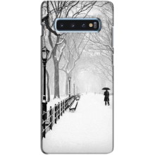 Чехлы на Новый Год Samsung Galaxy s10 Plus (Снегом замело)