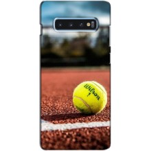 Чехлы с принтом Спортивная тематика для Samsung s10 Plus (Теннисный корт)