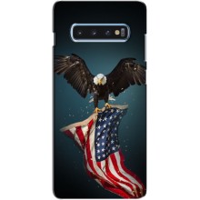 Чехол Флаг USA для Samsung s10 Plus – Орел и флаг