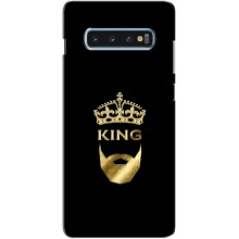 Чехол (Корона на чёрном фоне) для Самсунг С10 Плюс – KING