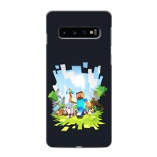 Чохол Майнкрафт на Samsung Galaxy s10 Plus (AlphaPrint) Minecraft (персонажі Minecraft)