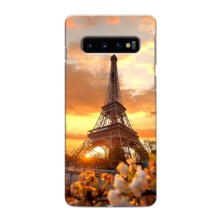 Чехол Эйфелева Башня для Samsung Galaxy s10 Plus - (AlphaPrint) (Солнечная башня)