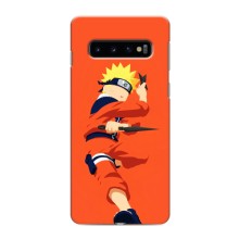 Чехлы с принтом Наруто на Samsung s10 Plus (Силуэт Наруто)