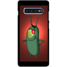 Чехол с картинкой "Одноглазый Планктон" на Samsung s10 Plus (Стильный Планктон)