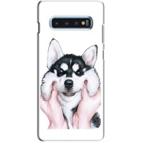 Бампер для Samsung s10 Plus с картинкой "Песики" – Собака Хаски