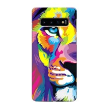 Чохол з картинкою ЛЕВ для Samsung Galaxy s10 Plus (VPrint) (Яскравий Лев)