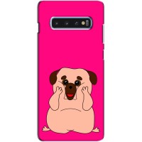 Чехол (ТПУ) Милые собачки для Samsung s10 Plus – Веселый Мопсик