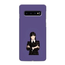 Чохли Венсдей на Samsung Galaxy s10 Plus Уенсдей (AlphaPrint) (Венздей у чорному)