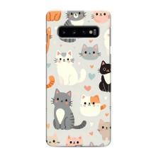 Чехол с рисунком кот на Samsung Galaxy s10 Plus – Коллаж котов
