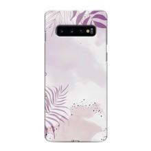 Чохол з квітковим принтом на Самсунґ Ґелексі S10 Плюс – Фіолетове листя