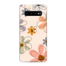 Чохол з квітковим принтом на Самсунґ Ґелексі S10 Плюс – Кольорові квіти