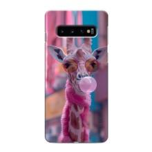 Чехол с принтом стильные животные для Самсунг С10 Плюс – Стильный жирав