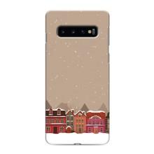 Новорічні, Святкові Чохли для Samsung Galaxy s10 Plus - 2024 год (Зимове місто)