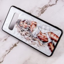 TPU+PC чохол Prisma Ladies для Samsung Galaxy S10 – Білий