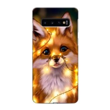 Чохли з картинкою Лисичка для Samsung Galaxy S10 (VPrint) (Лисичка в гірляндах)