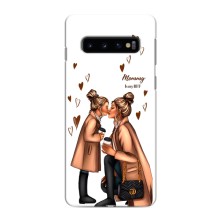 Чехол с печатью для Samsung Galaxy S10 - (Мама с ребенком) (AlphaPrint) – Дочка и мама