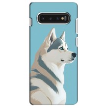 Чохол з Хаскі Samsung S10 - (AlphaPrint) (Хаскі арт)