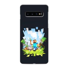 Чохол Майнкрафт на Samsung Galaxy S10 (AlphaPrint) Minecraft (персонажі Minecraft)