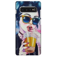 Чехол с картинкой Модные Девчонки Samsung S10 – Девушка с коктейлем
