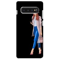 Чехол с картинкой Модные Девчонки Samsung S10 (Девушка со смартфоном)