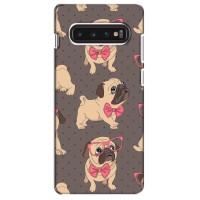 Чехол (ТПУ) Милые собачки для Samsung S10 – Собачки Мопсики
