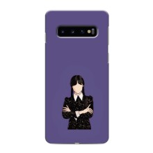 Чохли Венсдей на Samsung Galaxy S10 Уенсдей (AlphaPrint) (Венздей у чорному)