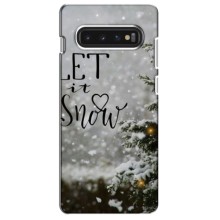 Новорічні, Святкові Чохли для Samsung Galaxy S10 - 2024 год (Let it snow)