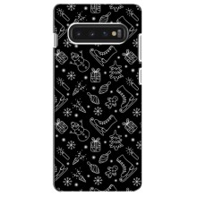 Новогодние, Праздничные Чехлы для Samsung Galaxy S10 - 2024 год (Новогодний фон)