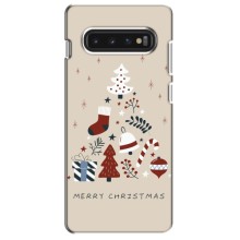 Рождественские, Праздничные Чехлы для Самсунг s10 (Merry Christmas)