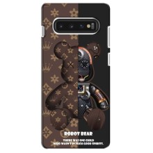 Силиконовый чехол для Samsung Galaxy S10 (Медмедь Луи Виттон)