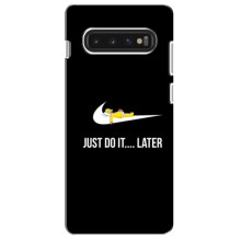 Силиконовый Чехол на Samsung Galaxy S10 с картинкой Nike (Later)