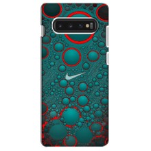 Силиконовый Чехол на Samsung Galaxy S10 с картинкой Nike (Найк зеленый)