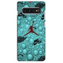 Силиконовый Чехол Nike Air Jordan на Самсунг s10 (Джордан Найк)