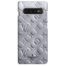 Текстурный Чехол Louis Vuitton для Самсунг s10 (Белый ЛВ)