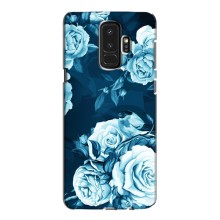 Чехлы (ART) Цветы на Samsung Galaxy S9 Plus G965 (VPrint) (Голубые Бутоны)